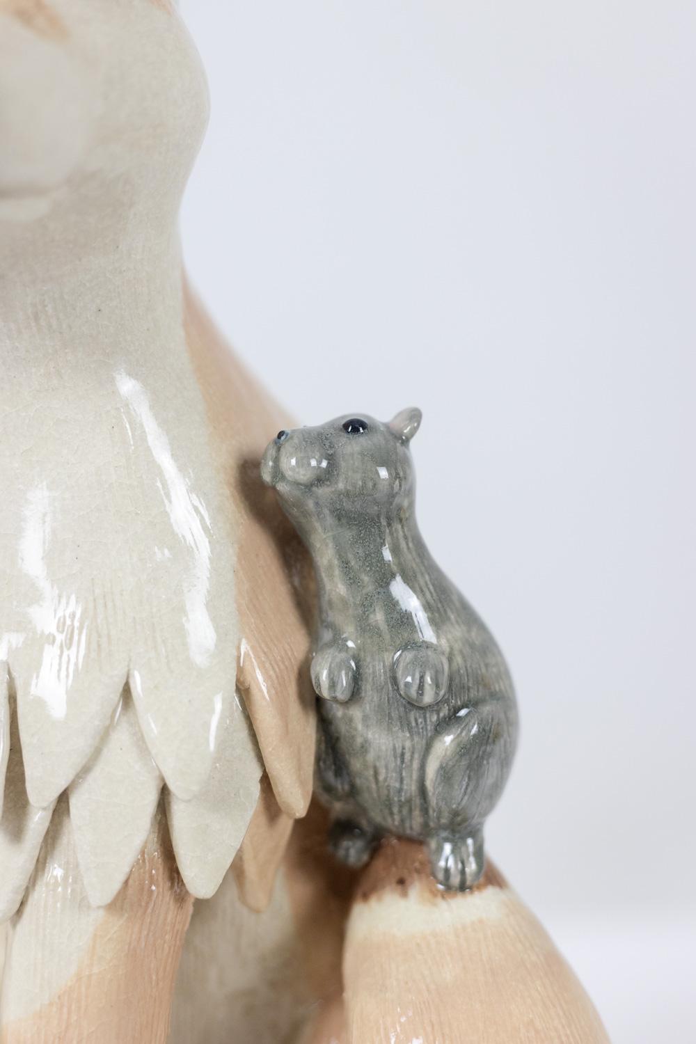 Français Valérie Courtet. Fennec en grès émaillé. Travail contemporain. en vente
