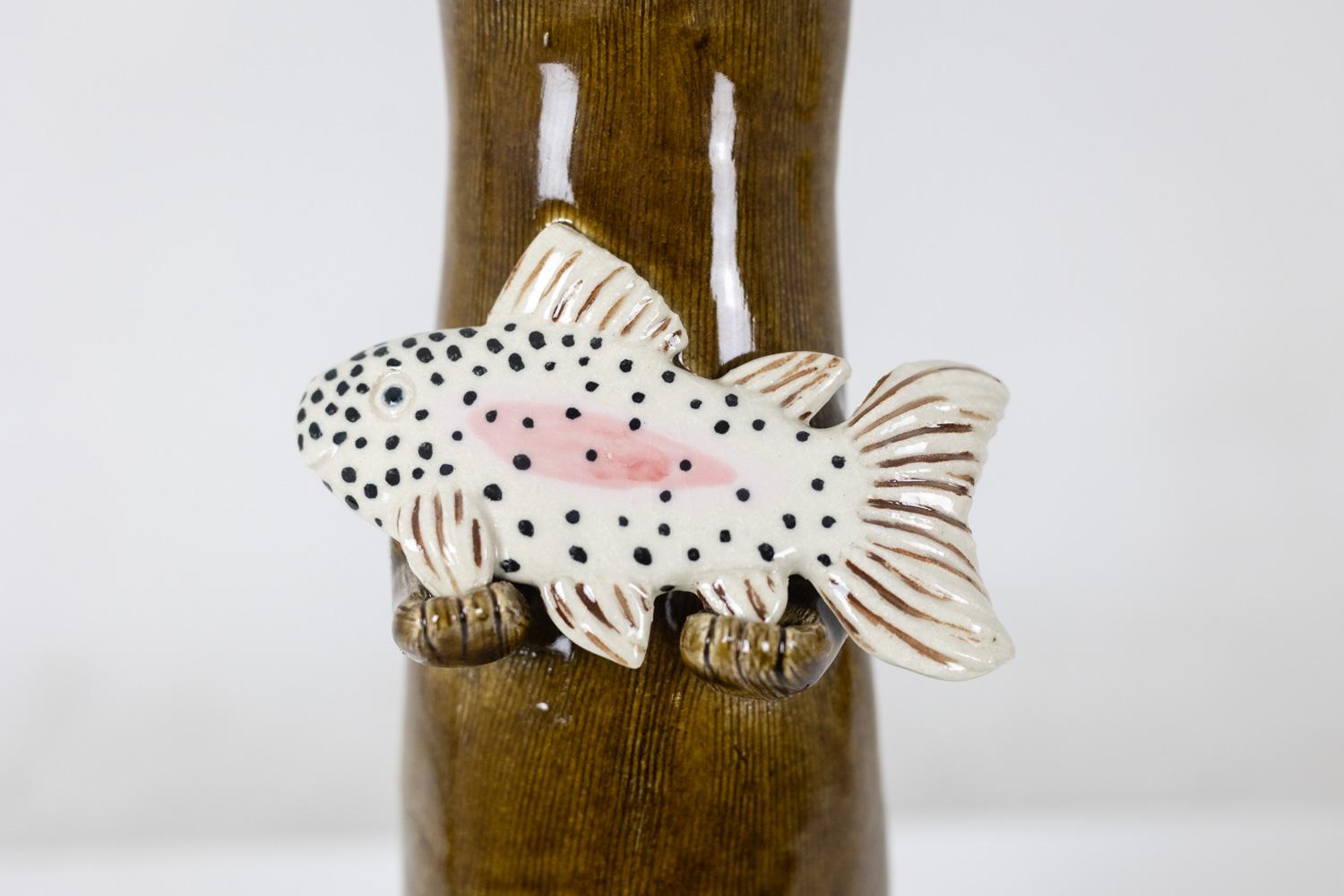 Valérie Courtet, by.

Enamelled stoneware otter carrying a fish in its arms.

Dimensions: H 43 x W 11.5 x D 20 cm

Reference: LS6420551A