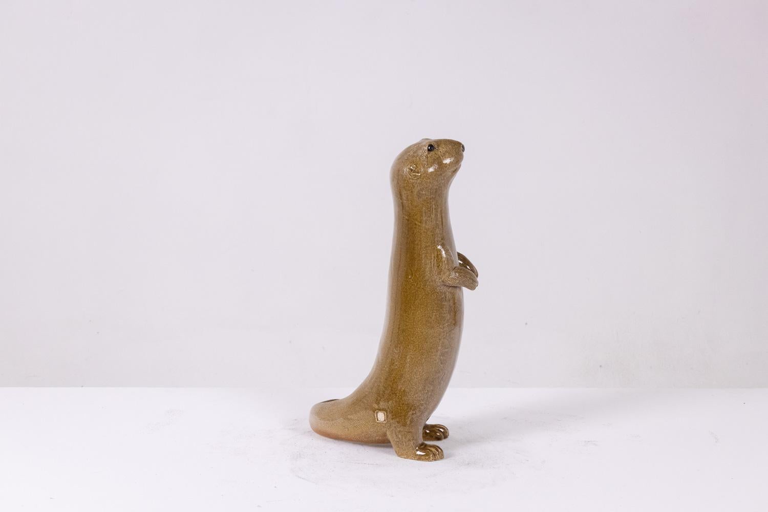 Valérie Courtet, Nutria en chamota y gres esmaltado. Obra contemporánea Glaseado en venta