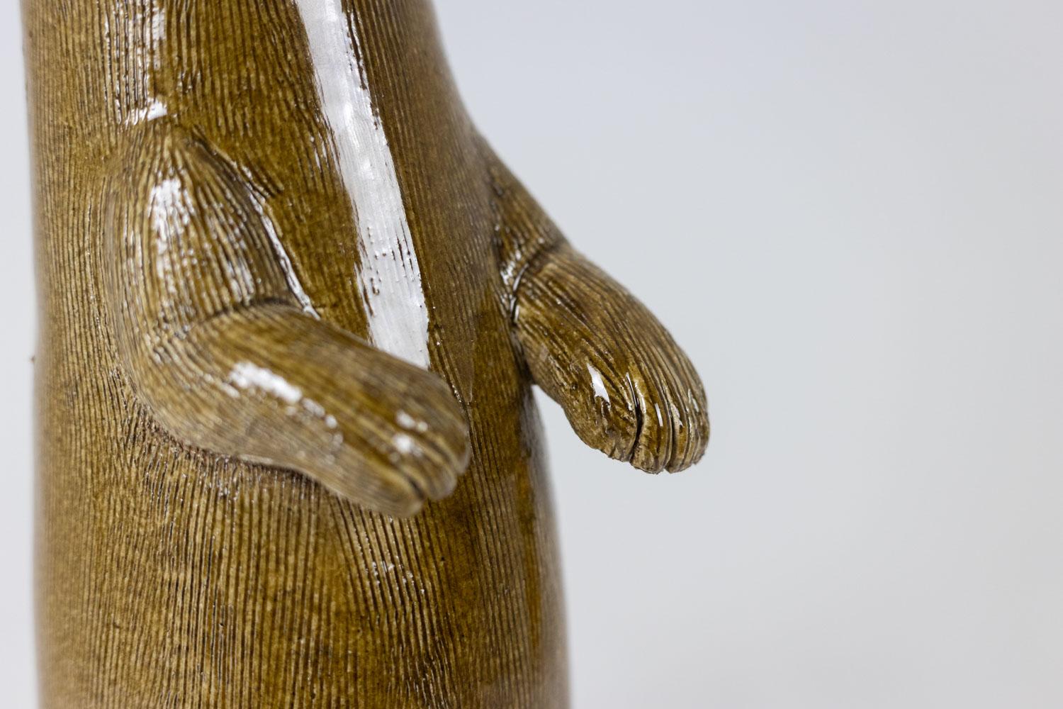 Valérie Courtet, Nutria en chamota y gres esmaltado. Obra contemporánea Siglo XXI y contemporáneo en venta