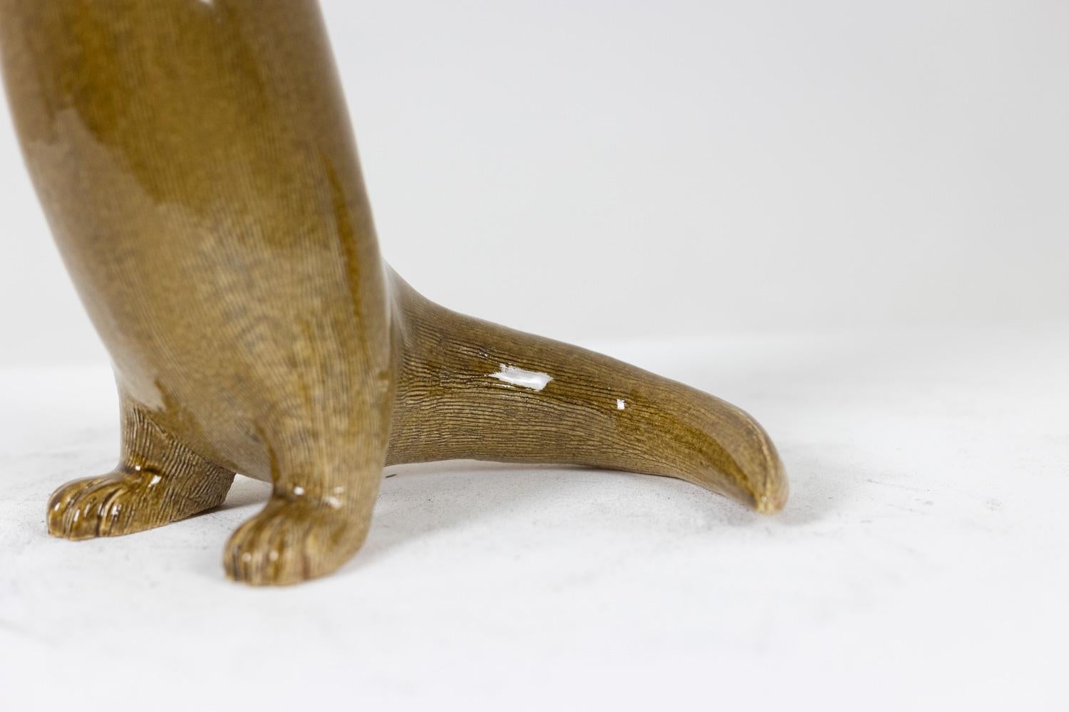 Valérie Courtet, Nutria en chamota y gres esmaltado. Obra contemporánea en venta 1