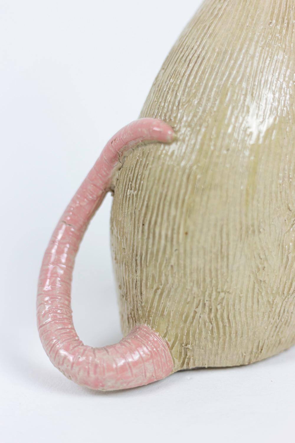 Valérie Courtet, Rat, Glazed Stoneware Sculpture For Sale 4