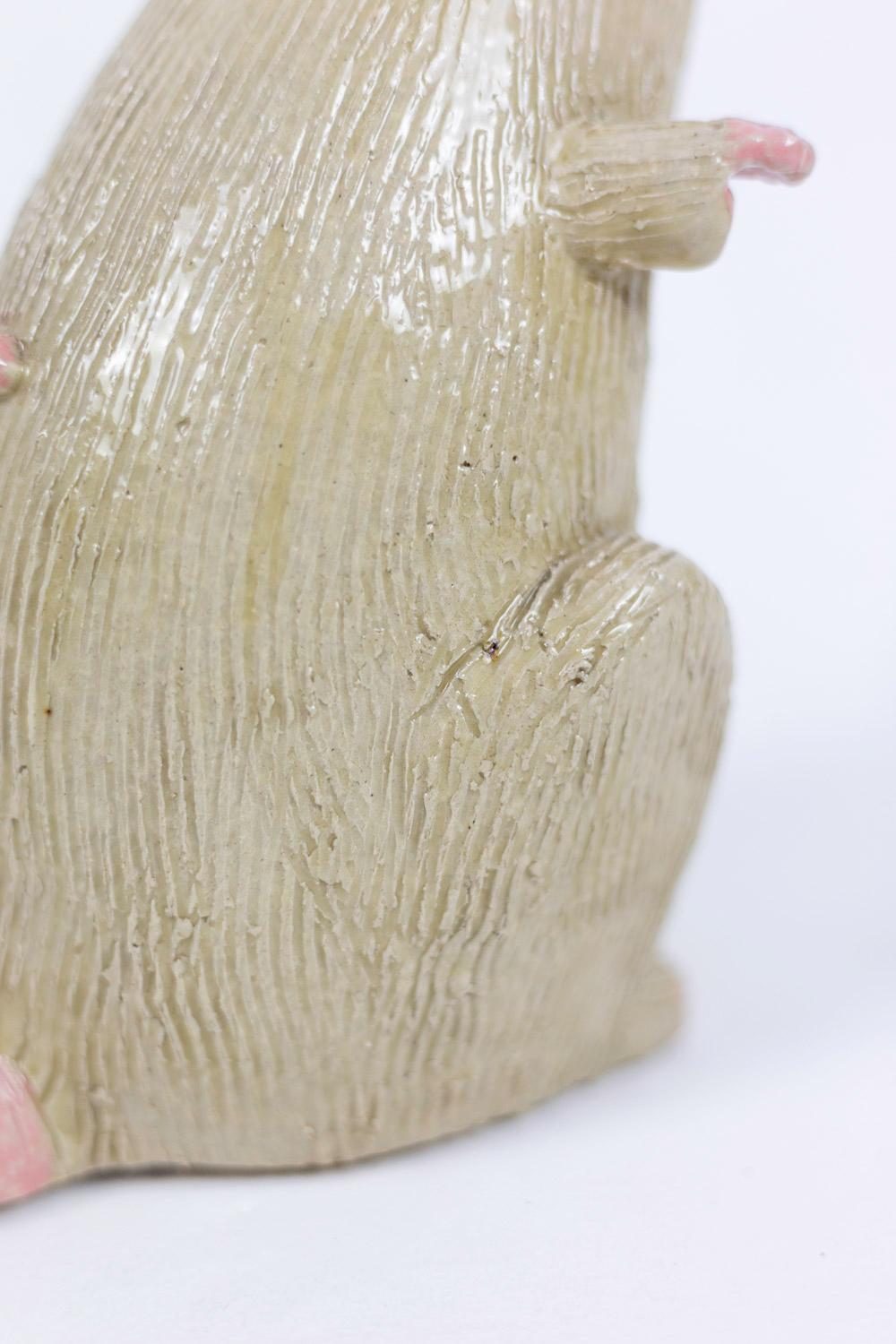Valérie Courtet, Rat, Glazed Stoneware Sculpture For Sale 3