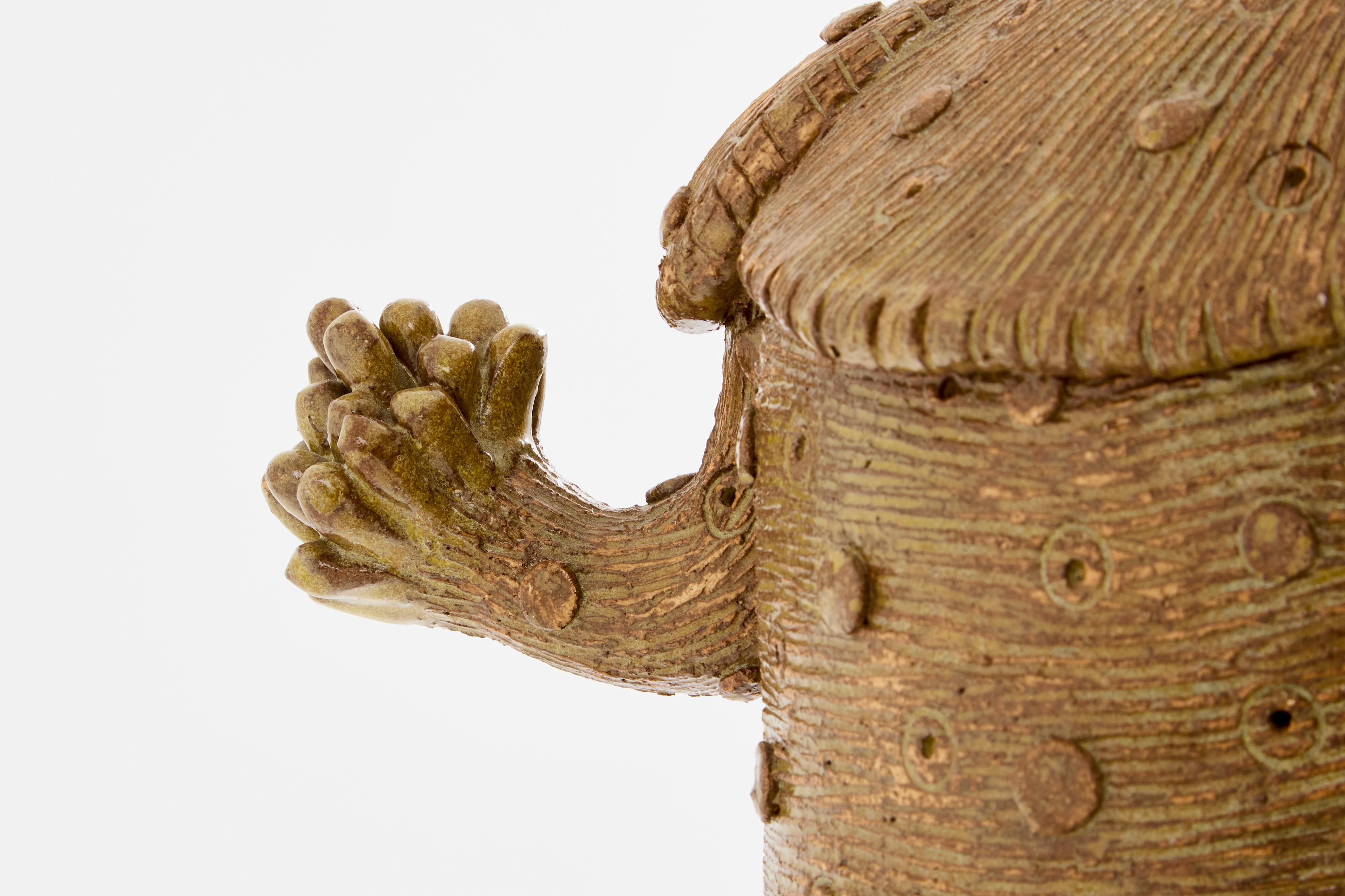 Valérie Courtet rhinoceros sculpture glazed stoneware circa 2010 For Sale 2
