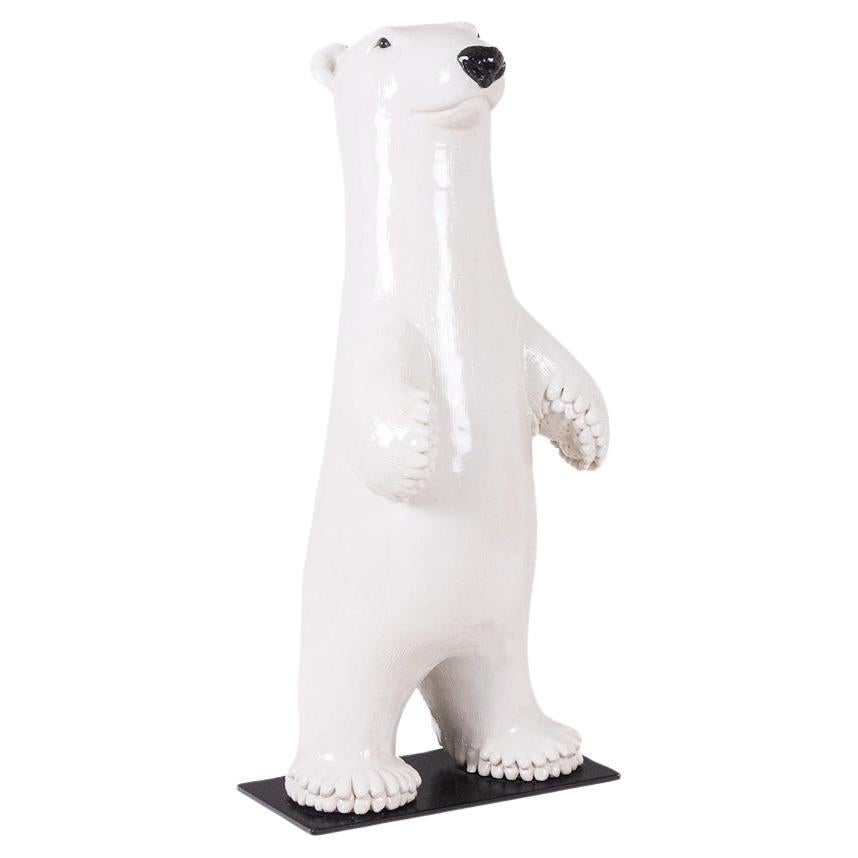 Valérie Courtet. Oso polar de pie. Obra contemporánea.