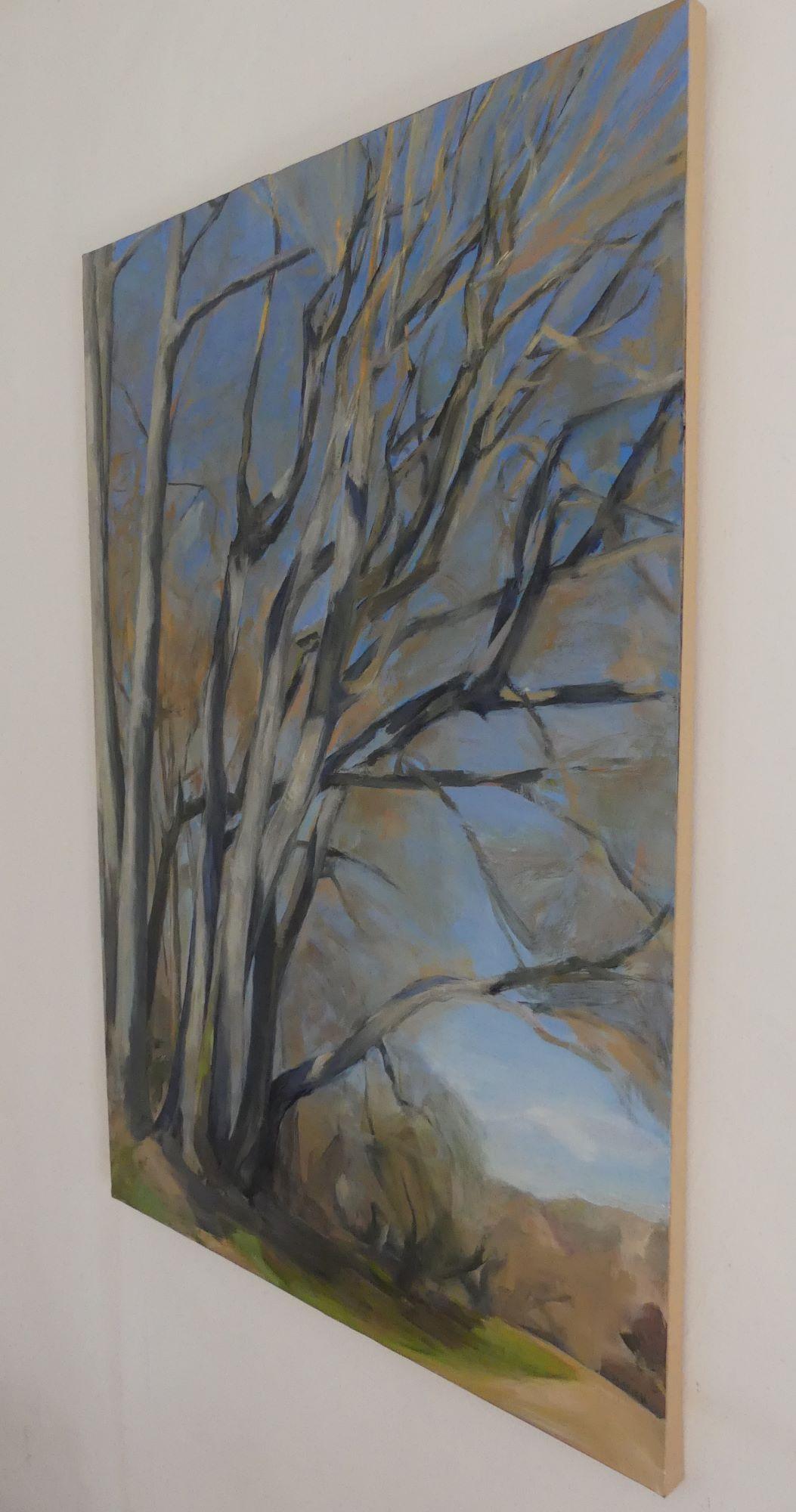 Bouquet d'arbres de Valérie de Sarrieu - Huile sur toile, paysage en vente 4