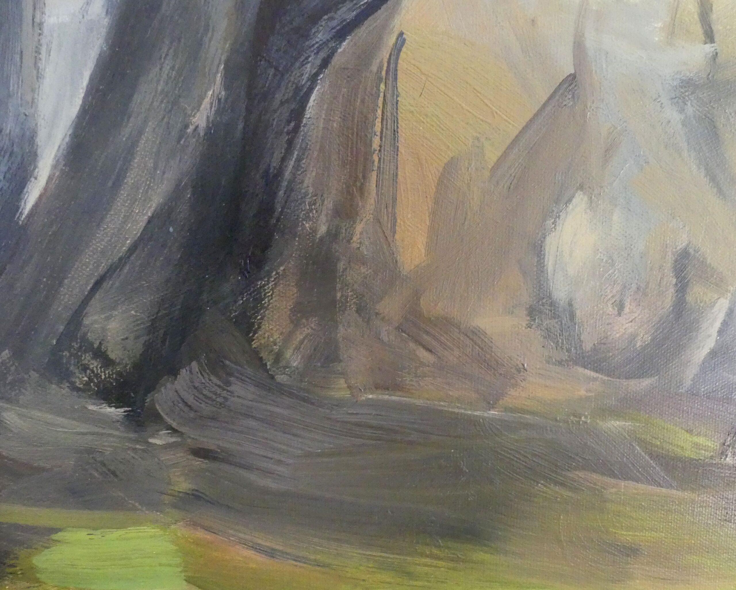 Bouquet of trees by Valérie de Sarrieu - Oil on canvas painting, landscape For Sale 5