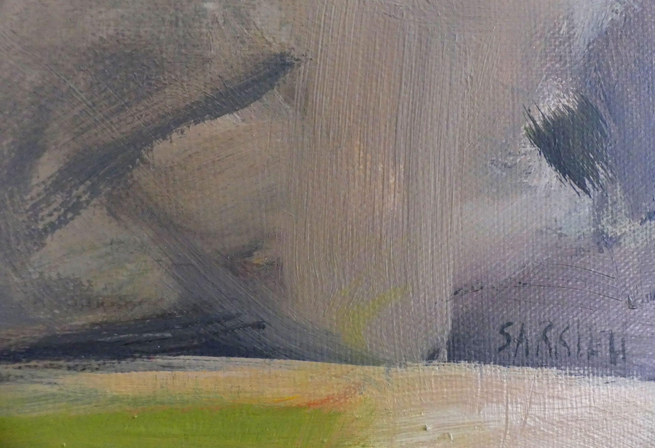 Ramo de árboles by Valérie de Sarrieu - Cuadro óleo sobre lienzo, paisaje, cielo en venta 7
