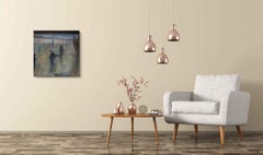 By the Waterside III by Valérie de Sarrieu - Oil on wood painting, landscape