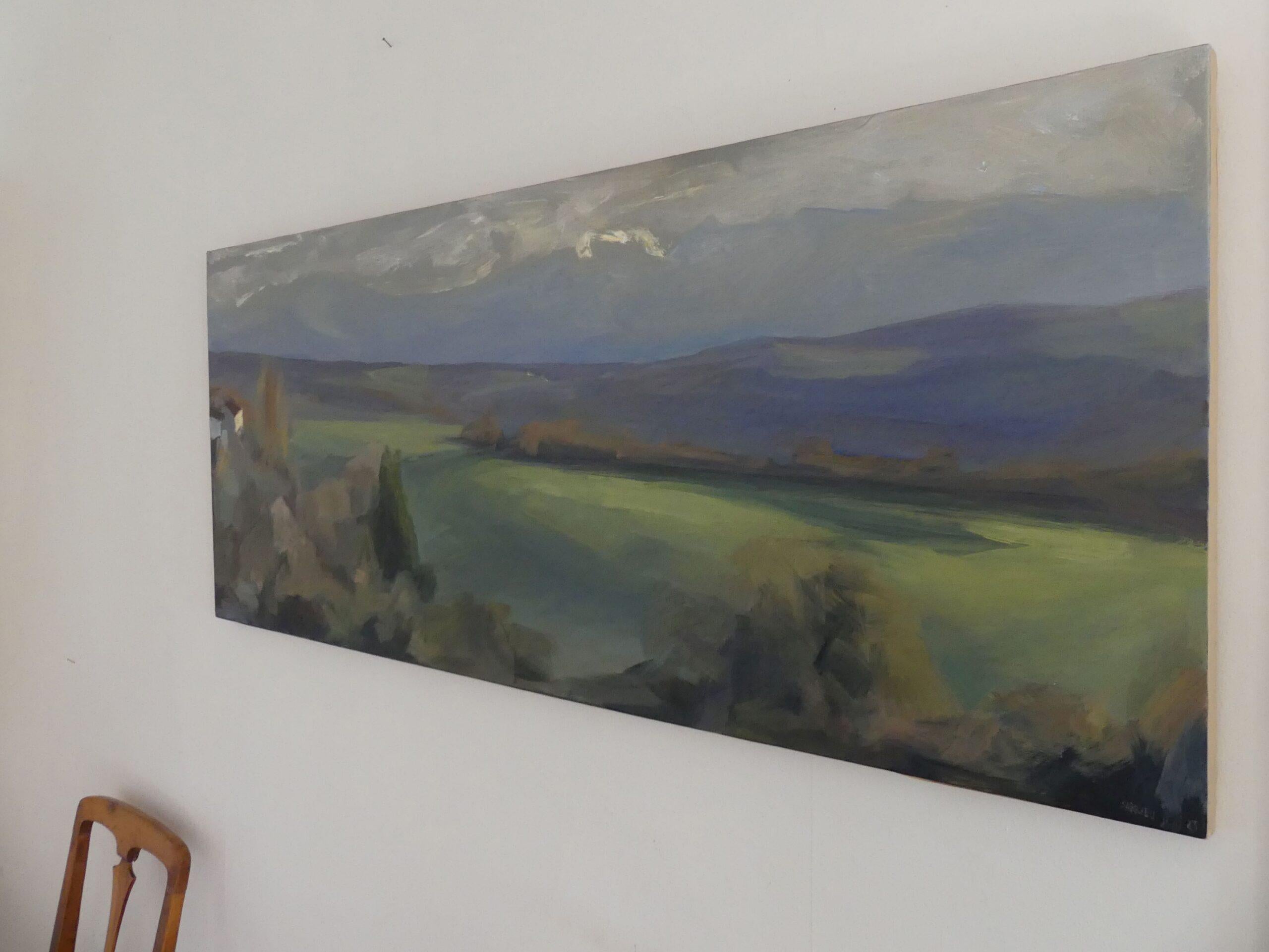 Comminges en novembre par Valérie de Sarrieu - Peinture huile sur toile, paysage en vente 3
