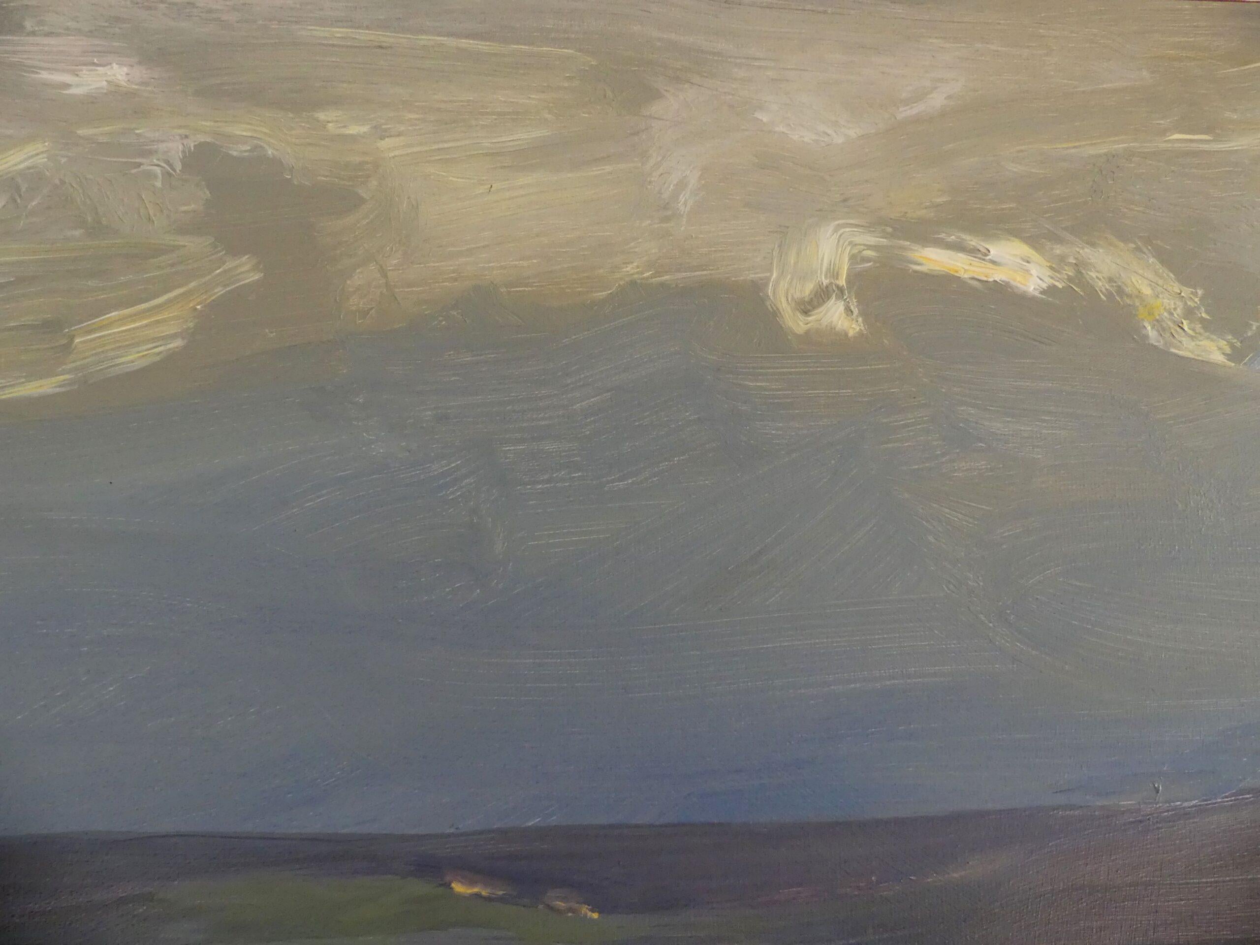 Comminges en novembre par Valérie de Sarrieu - Peinture huile sur toile, paysage en vente 4