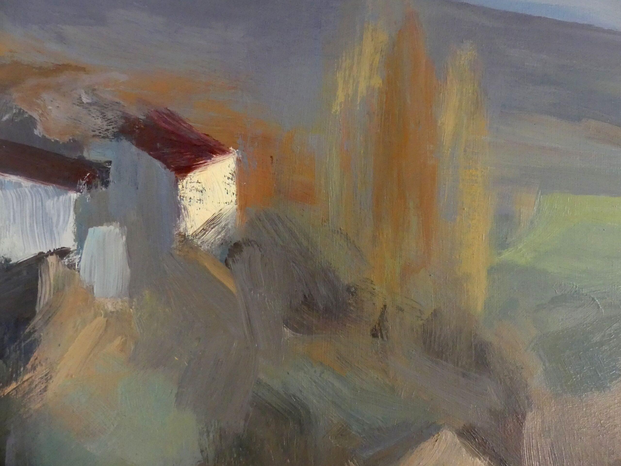Comminges en novembre par Valérie de Sarrieu - Peinture huile sur toile, paysage en vente 5