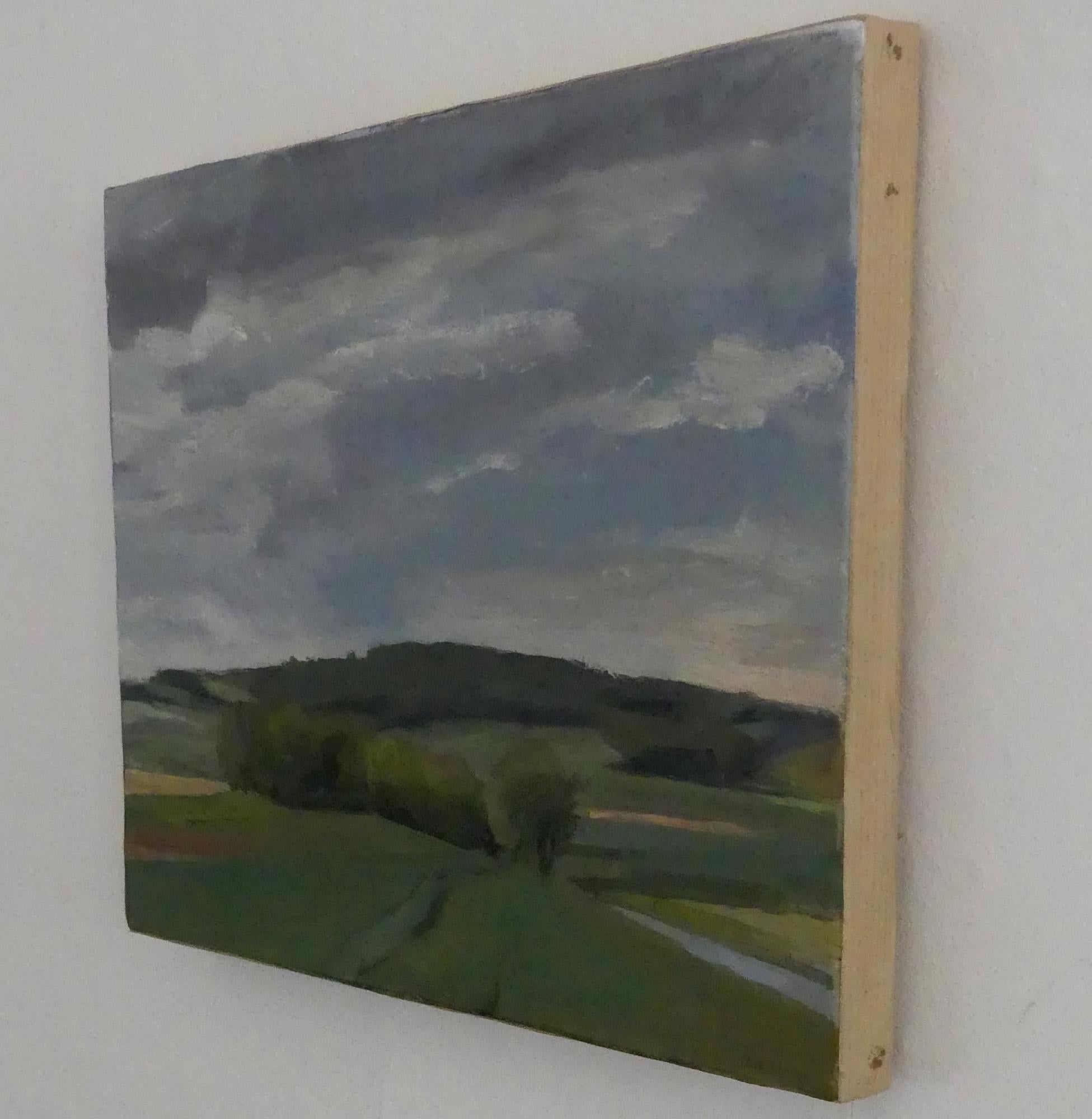 Latoue road by Valérie de Sarrieu - Oil on canvas painting, landscape For Sale 1