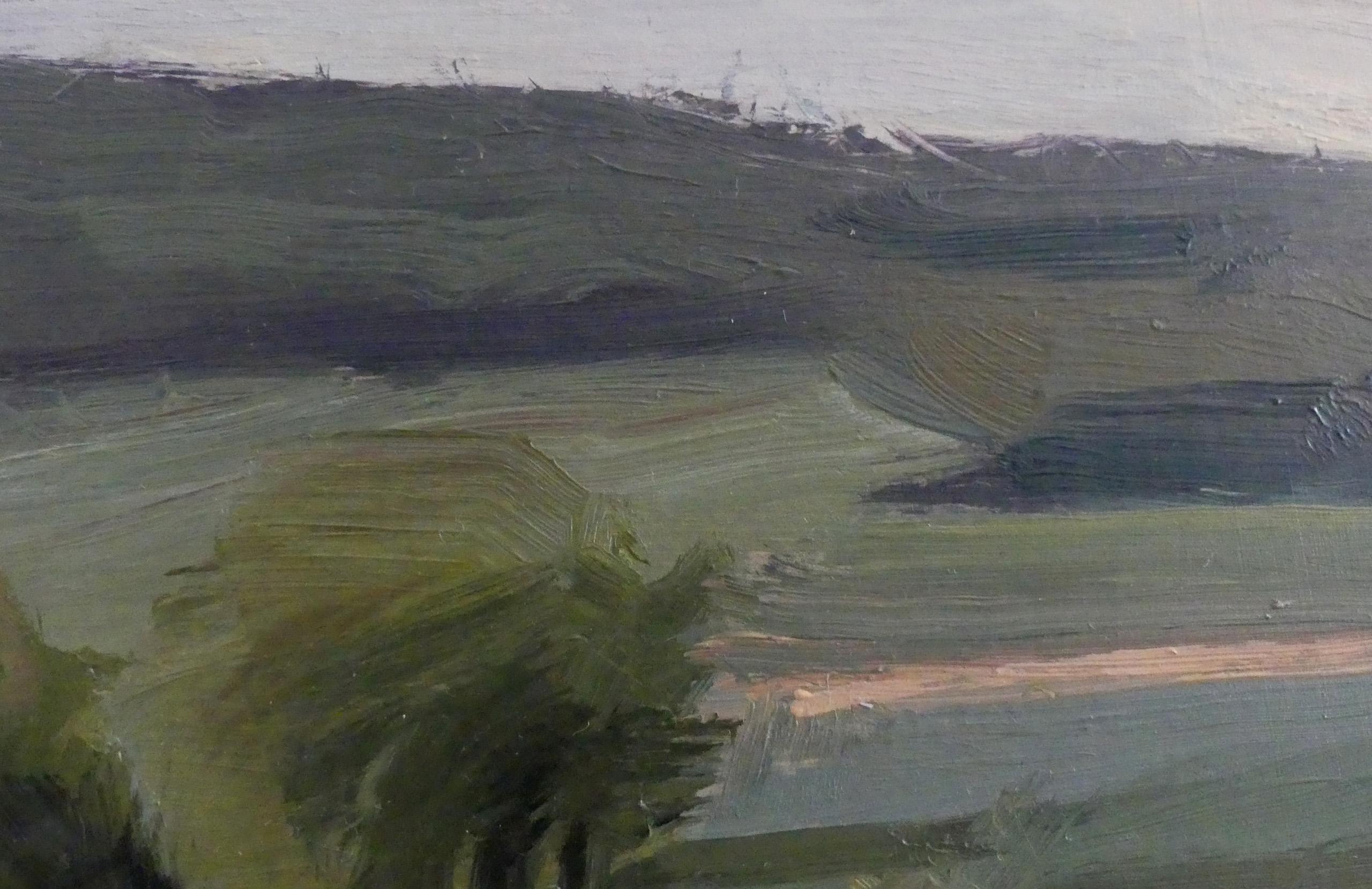 Latoue road by Valérie de Sarrieu - Oil on canvas painting, landscape For Sale 3