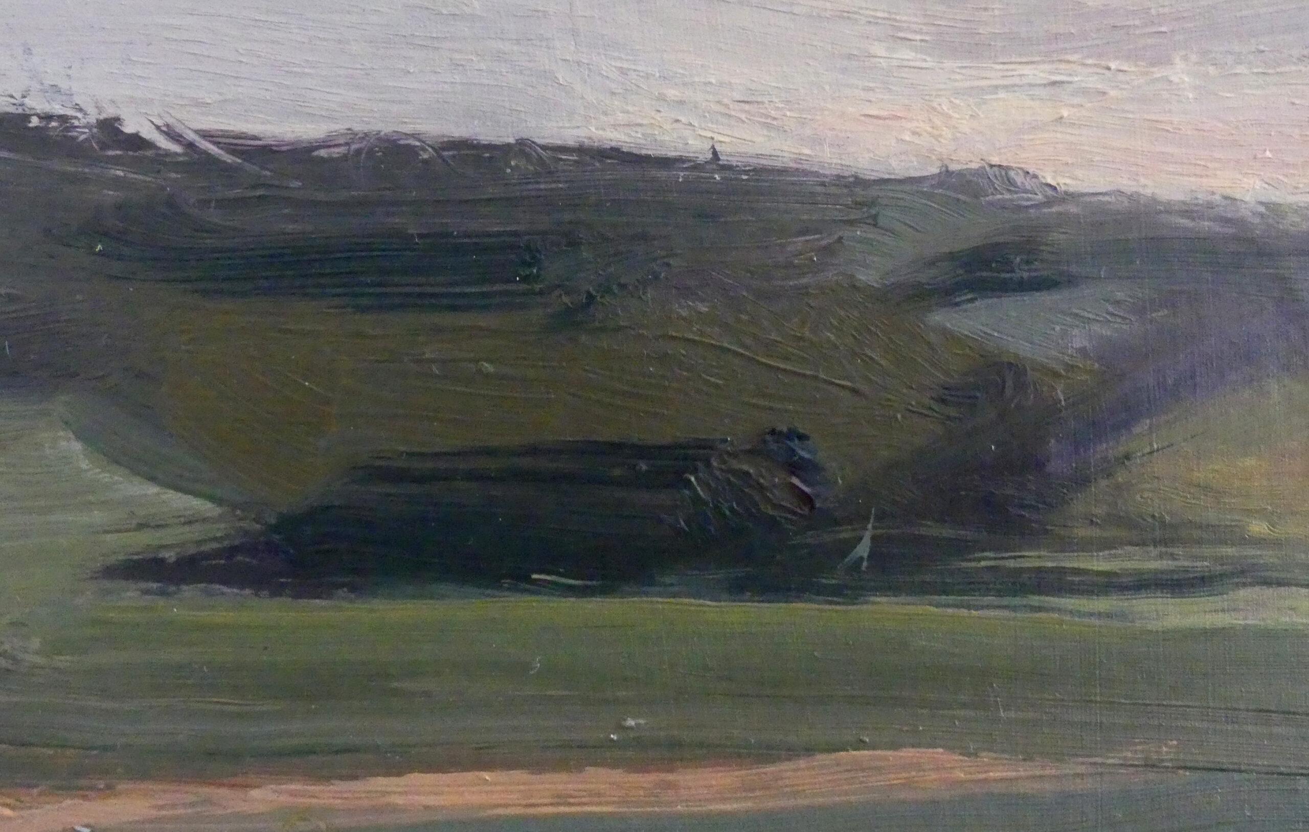 Latoue road by Valérie de Sarrieu - Oil on canvas painting, landscape For Sale 4