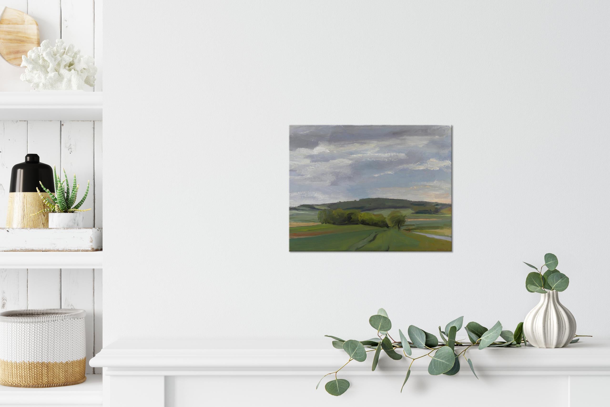 Carretera de Latoue by Valérie de Sarrieu - Cuadro óleo sobre lienzo, paisaje en venta 6