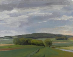 Latoue road by Valérie de Sarrieu - Oil on canvas painting, landscape