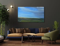 The Fauzan, Valley - Large Oil on Canvas Painting, Southern France Landscape