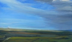 The Fauzan, Valley - Large Oil on Canvas Painting, Southern France Landscape