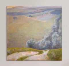 La strada di Valérie de Sarrieu - Quadro ad olio su tela, paesaggio