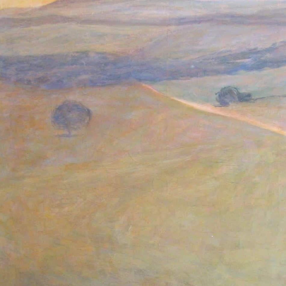 The Road von Valérie de Sarrieu - Öl auf leinwand malerei, landschaft im Angebot 3