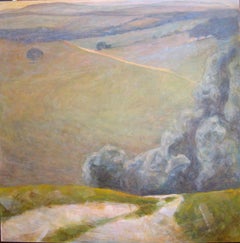 The Road par Valérie de Sarrieu - Peinture huile sur toile, paysage