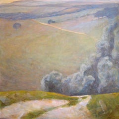 La strada di Valérie de Sarrieu - Quadro ad olio su tela, paesaggio