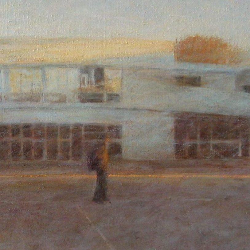 The Schoolboy by Valérie de Sarrieu - Oil on canvas painting, landscape For Sale 3
