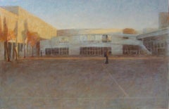 The Schoolboy by Valérie de Sarrieu - Oil on canvas painting, landscape