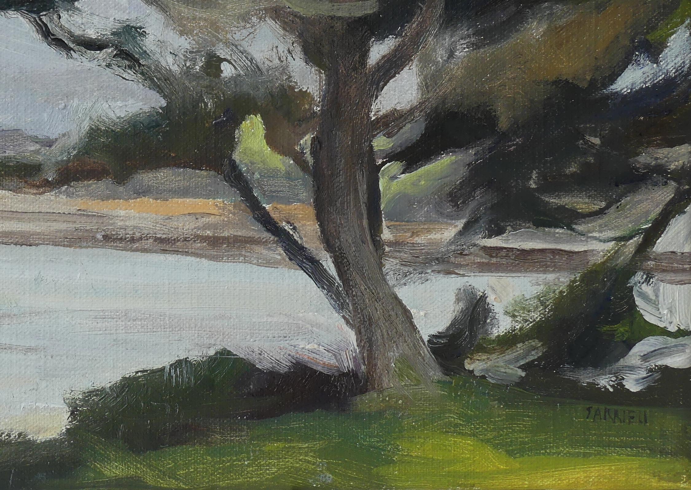 Trébeurden in the distance by Valérie de Sarrieu - Landscape painting, nature For Sale 3