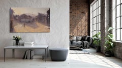 Two Brothers by Valérie de Sarrieu - Oil on canvas painting, landscape, pastel