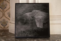 Fotografía artística en blanco y negro de una mujer tumbada, llamada 'Penélope nº 2'