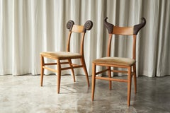 Valérie Dementhon Avant-Garde Pair of Side Chairs Edition NORD-SUD France 1990s