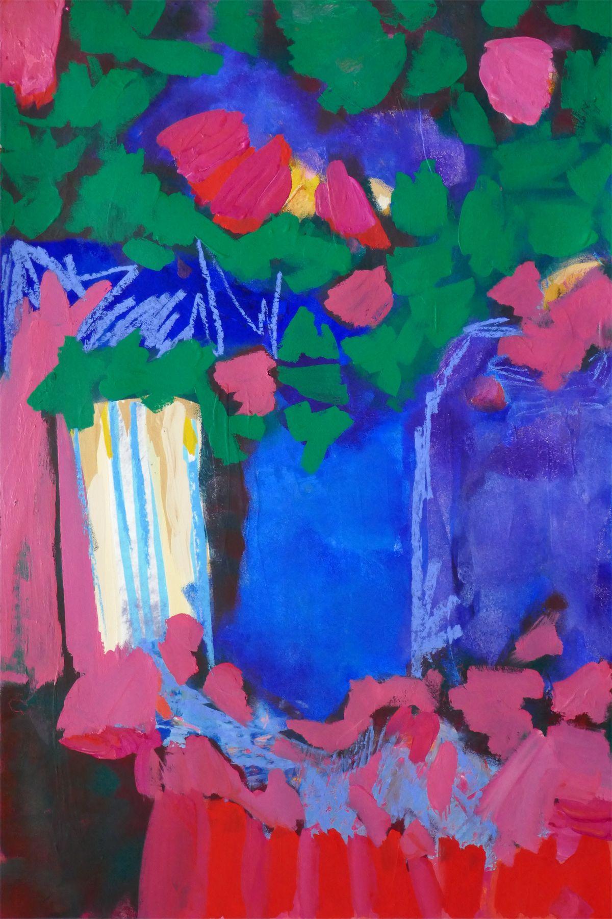 Valerie Erichsen Thomson Abstract Painting - Blossoming Tree, Painting, Gouache on Paper