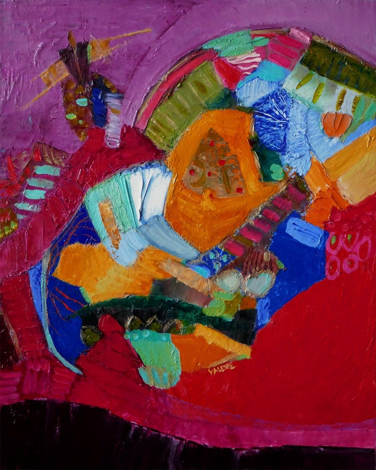 Valerie Erichsen Thomson Japanese Tea Ceremony Painting Oil On Canvas For Sale At 1stdibs
