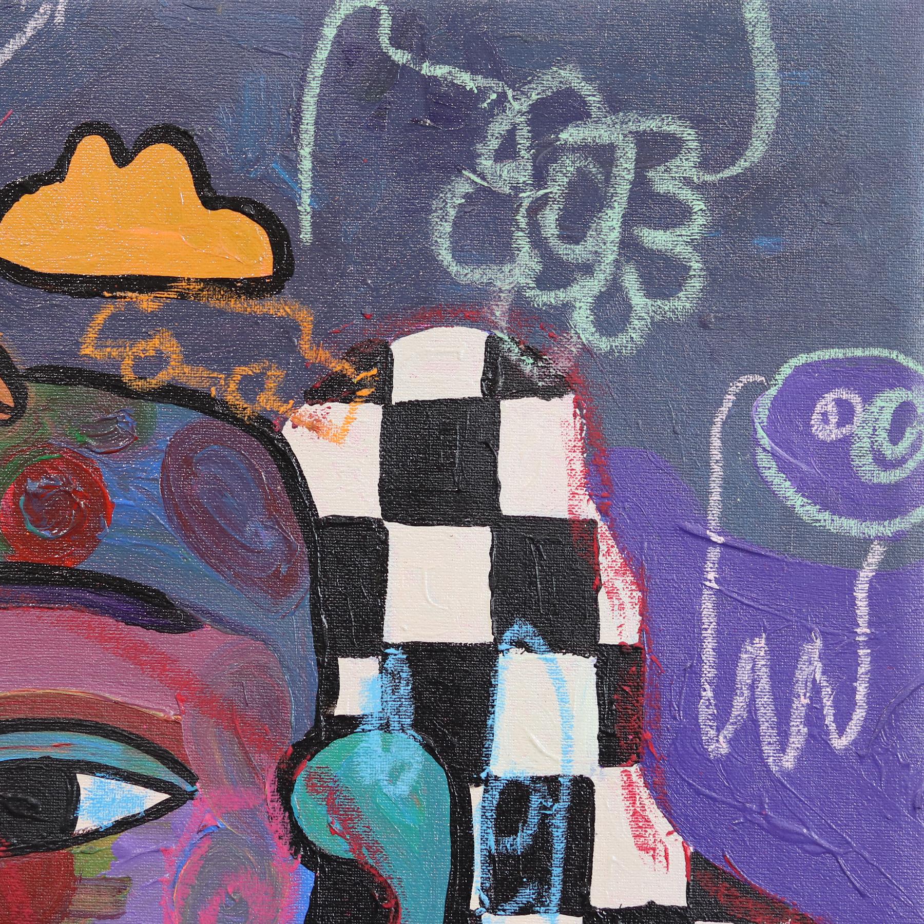 El enfoque único de Valerie Etitinwo de la pintura figurativa abstracta celebra la belleza poco convencional que se encuentra en la imperfección y la torpeza. La artista nigeriano-suiza utiliza colores llamativos y formas desordenadas para crear