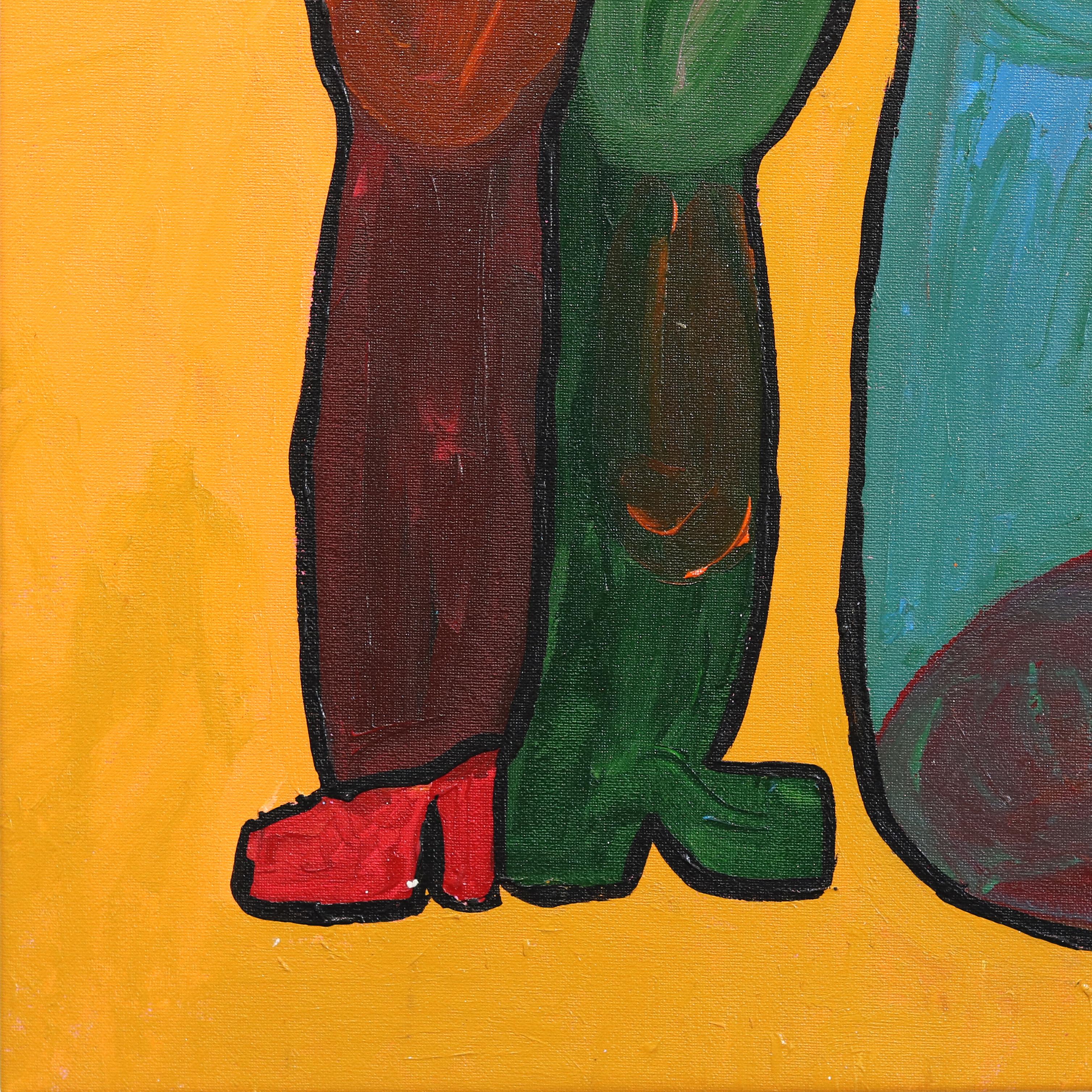 H.S.A.C.  -  Pintura figurativa abstracta de colores en venta 2