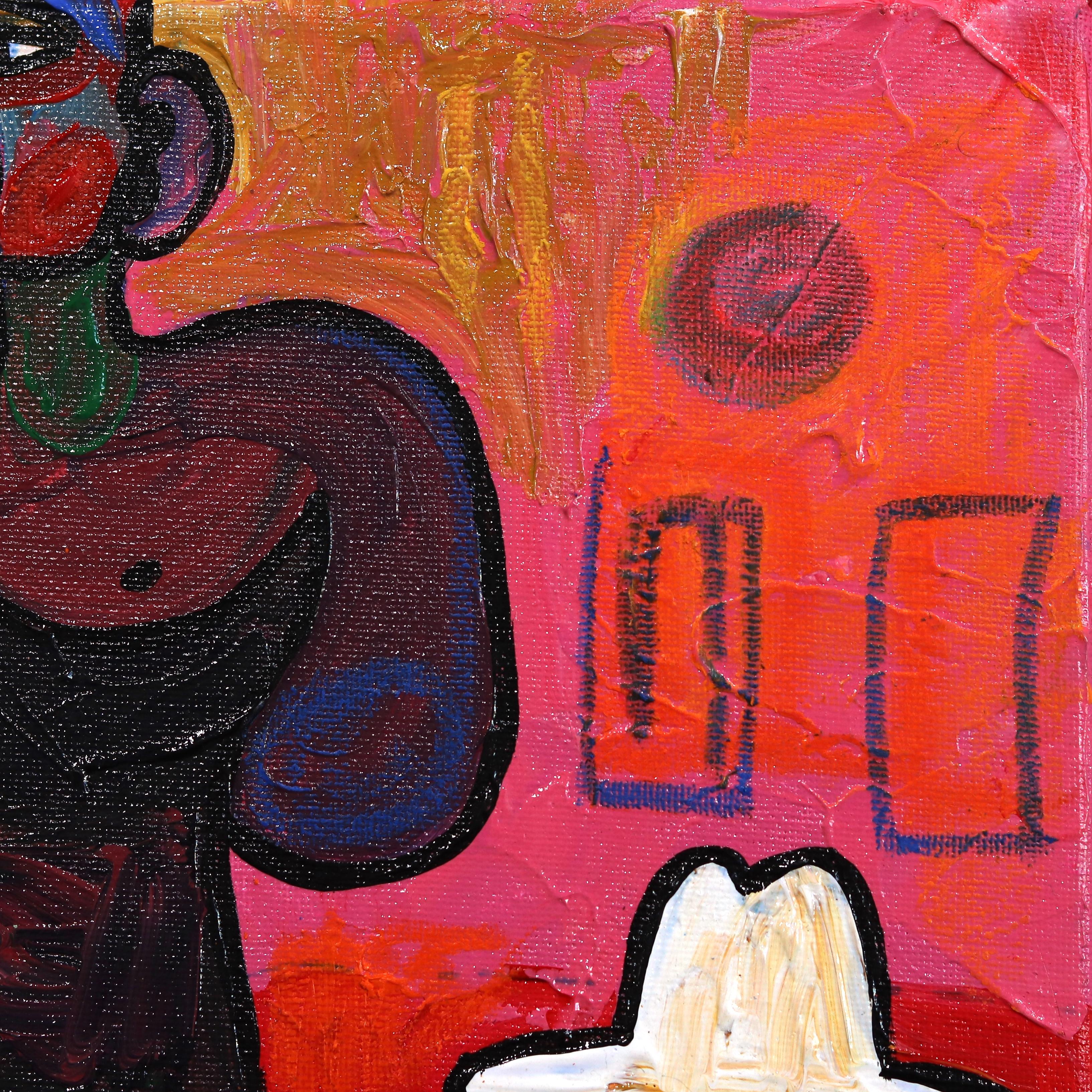El enfoque único de Valerie Etitinwo de la pintura figurativa abstracta celebra la belleza poco convencional que se encuentra en la imperfección y la torpeza. La artista nigeriano-suiza utiliza colores llamativos y formas desordenadas para crear