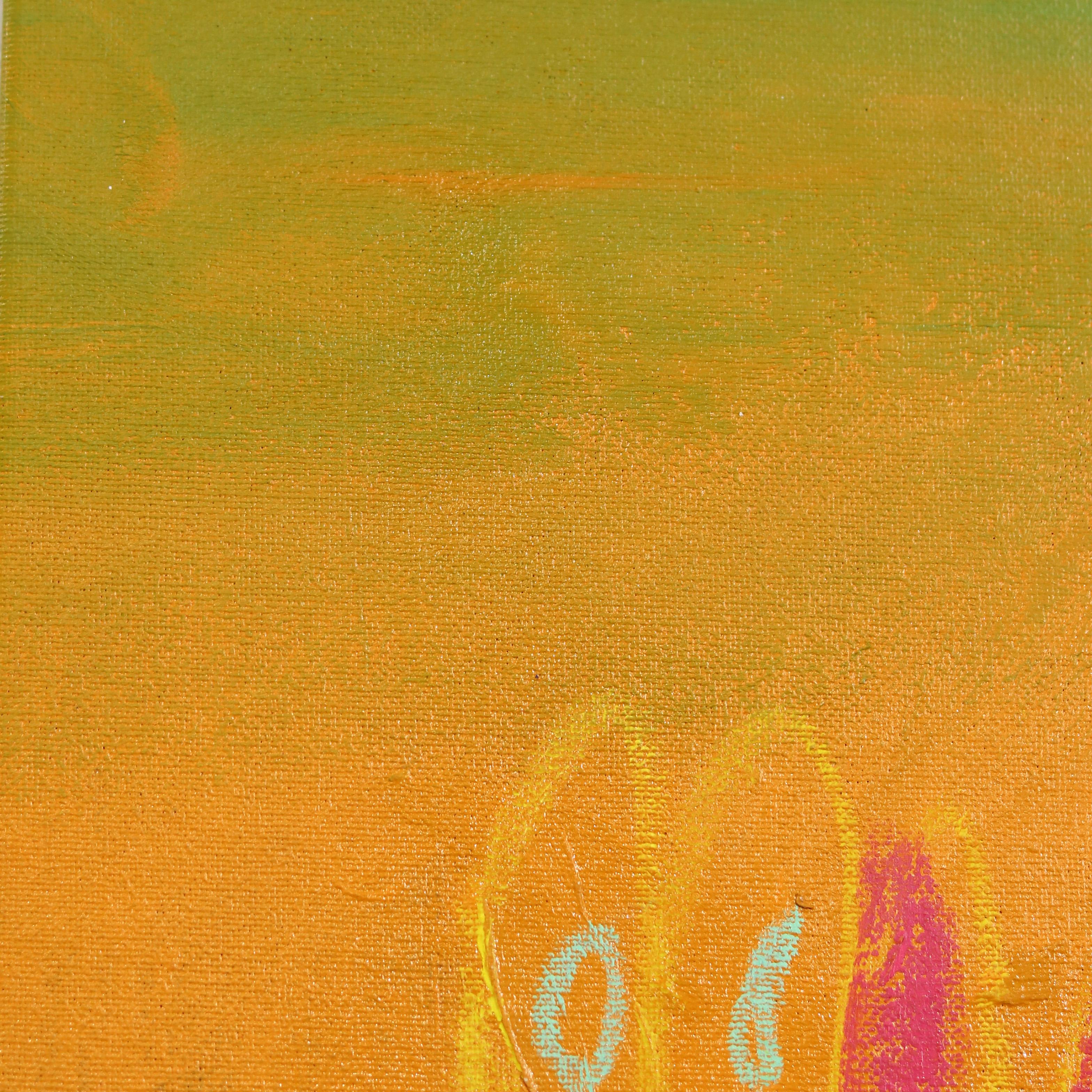 Socios  -  Pintura figurativa abstracta de colores en venta 2