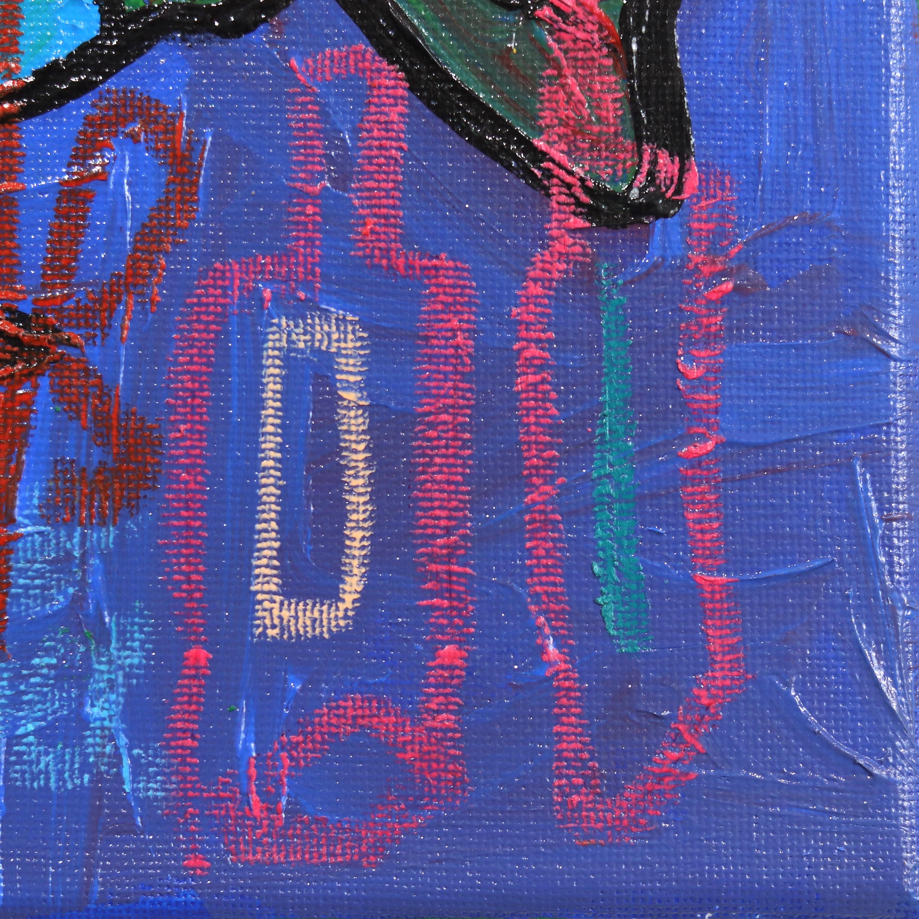 Peces bonitos -  Obra de arte figurativa abstracta de colores en venta 3