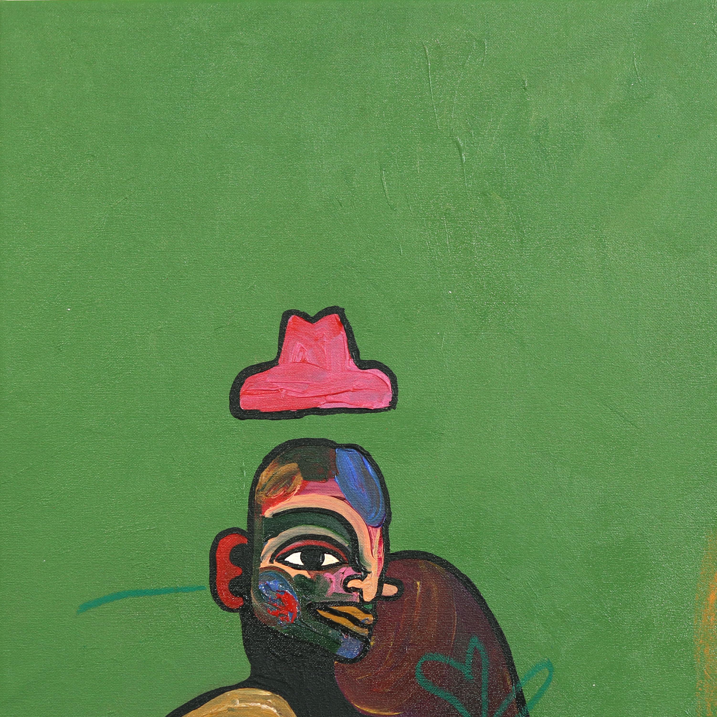 El enfoque único de Valerie Etitinwo de la pintura figurativa abstracta celebra la belleza poco convencional que se encuentra en la imperfección y la torpeza. La artista nigeriano-suiza utiliza colores llamativos y formas desordenadas para crear