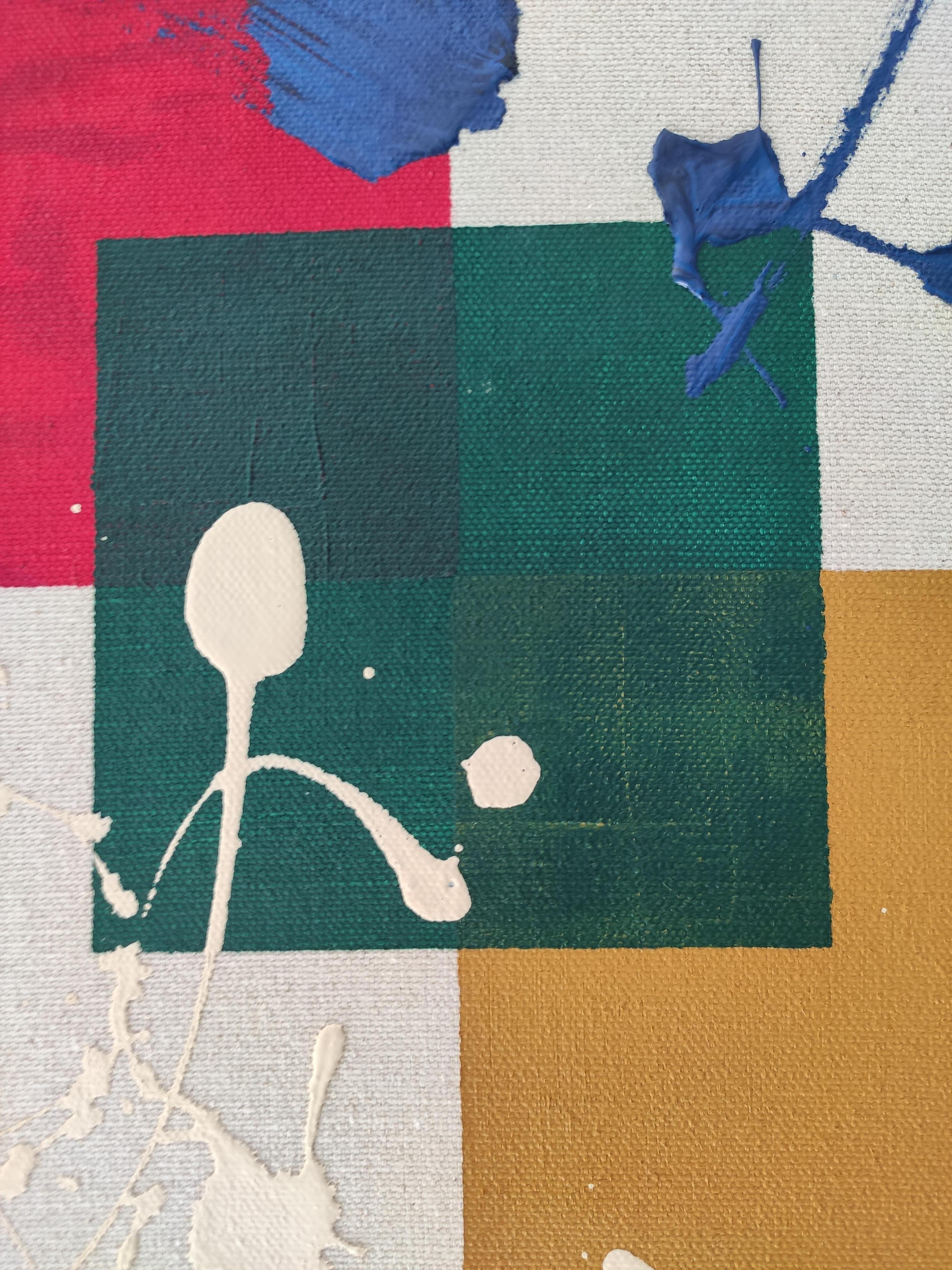 ABSTRACT Geometrische Farben Kunstwerk Contemporary Artist Valerie Hudtwalcker 2024 im Angebot 1