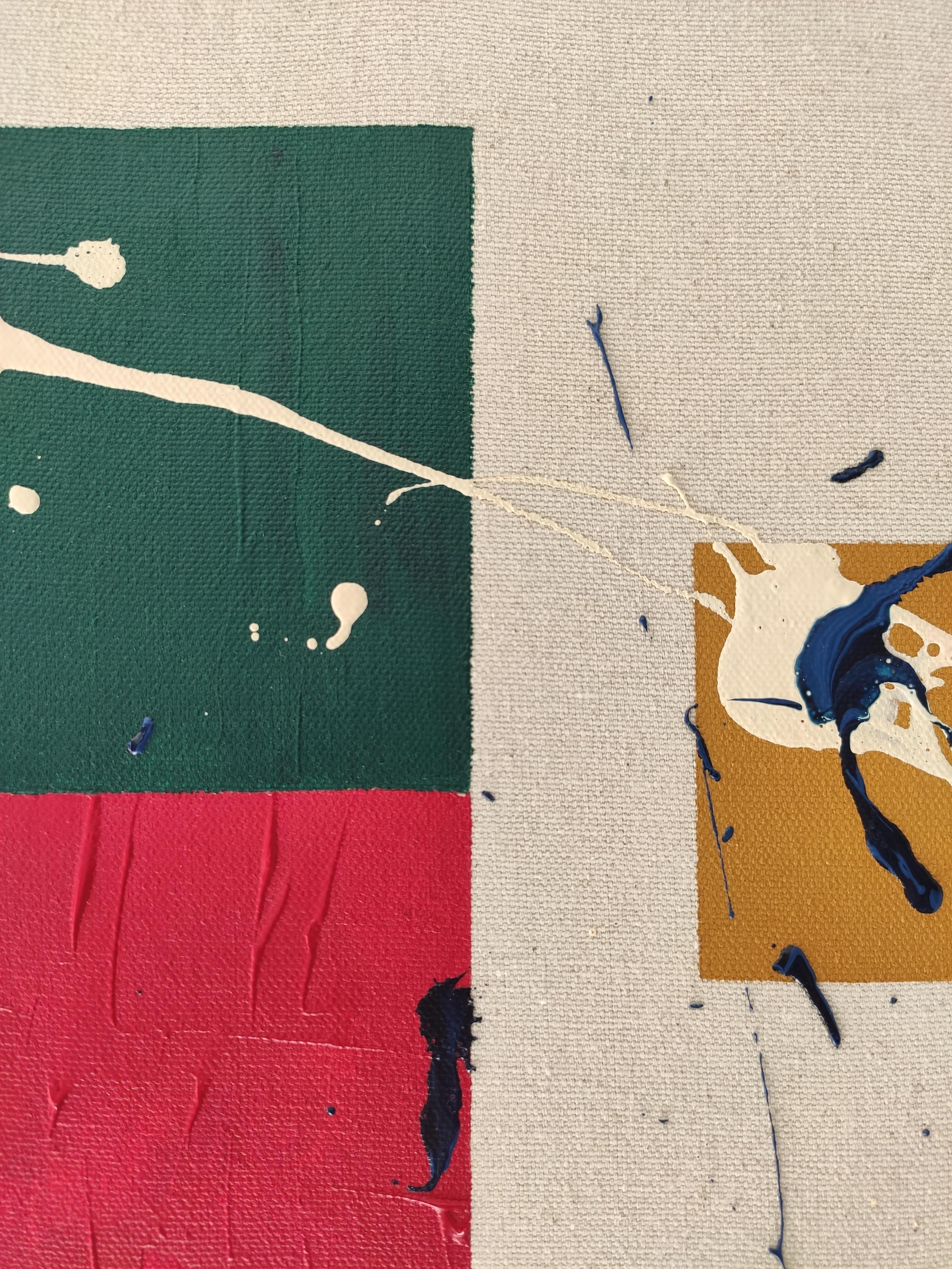 ABSTRACT Opera d'arte dai colori geometrici Artista contemporanea Valery Hudtwalcker - Painting di Valerie Hudtwalcker