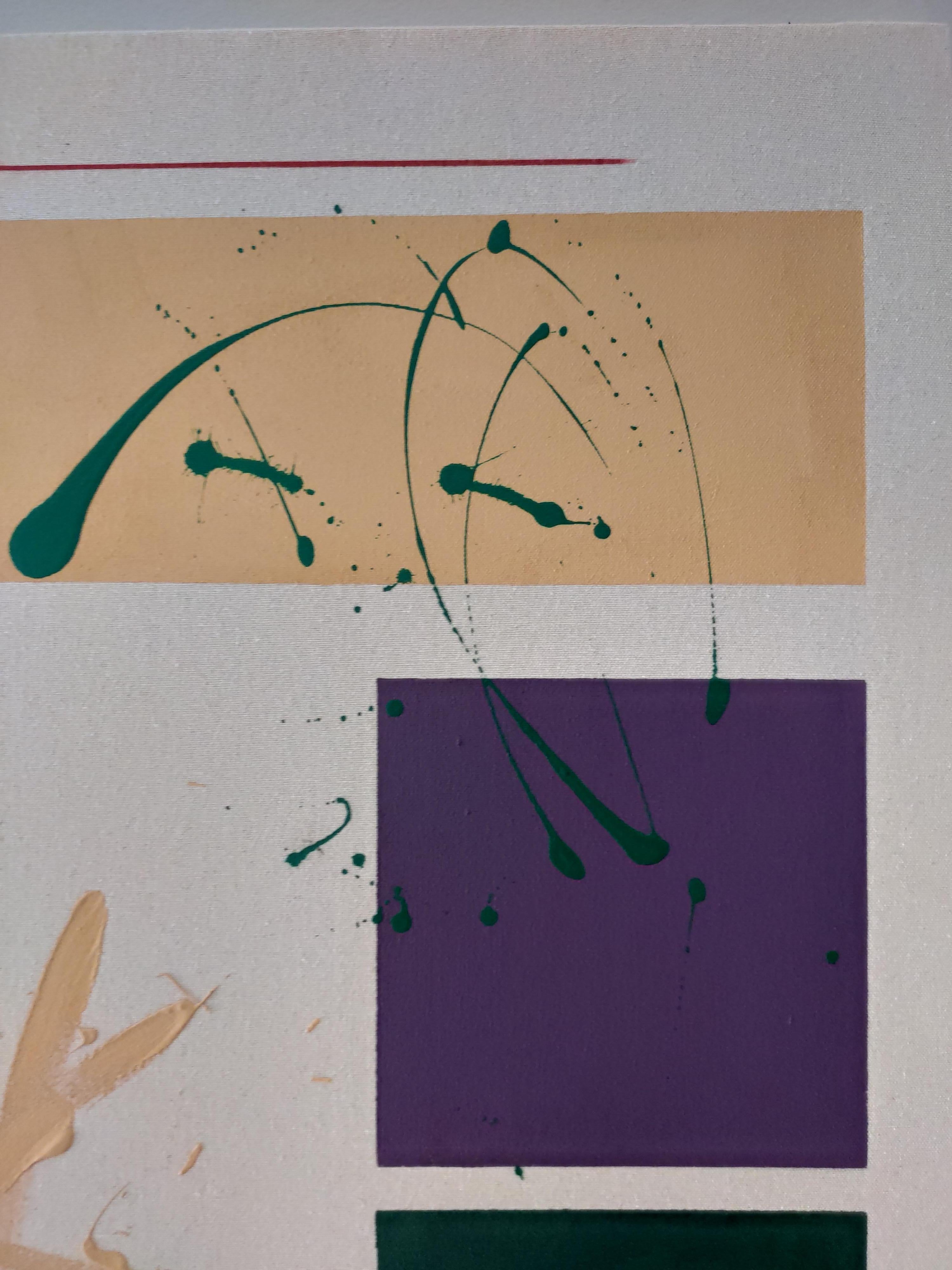 ABSTRACT Opera d'arte dai colori geometrici Artista contemporanea Valery Hudtwalcker - Painting di Valerie Hudtwalcker