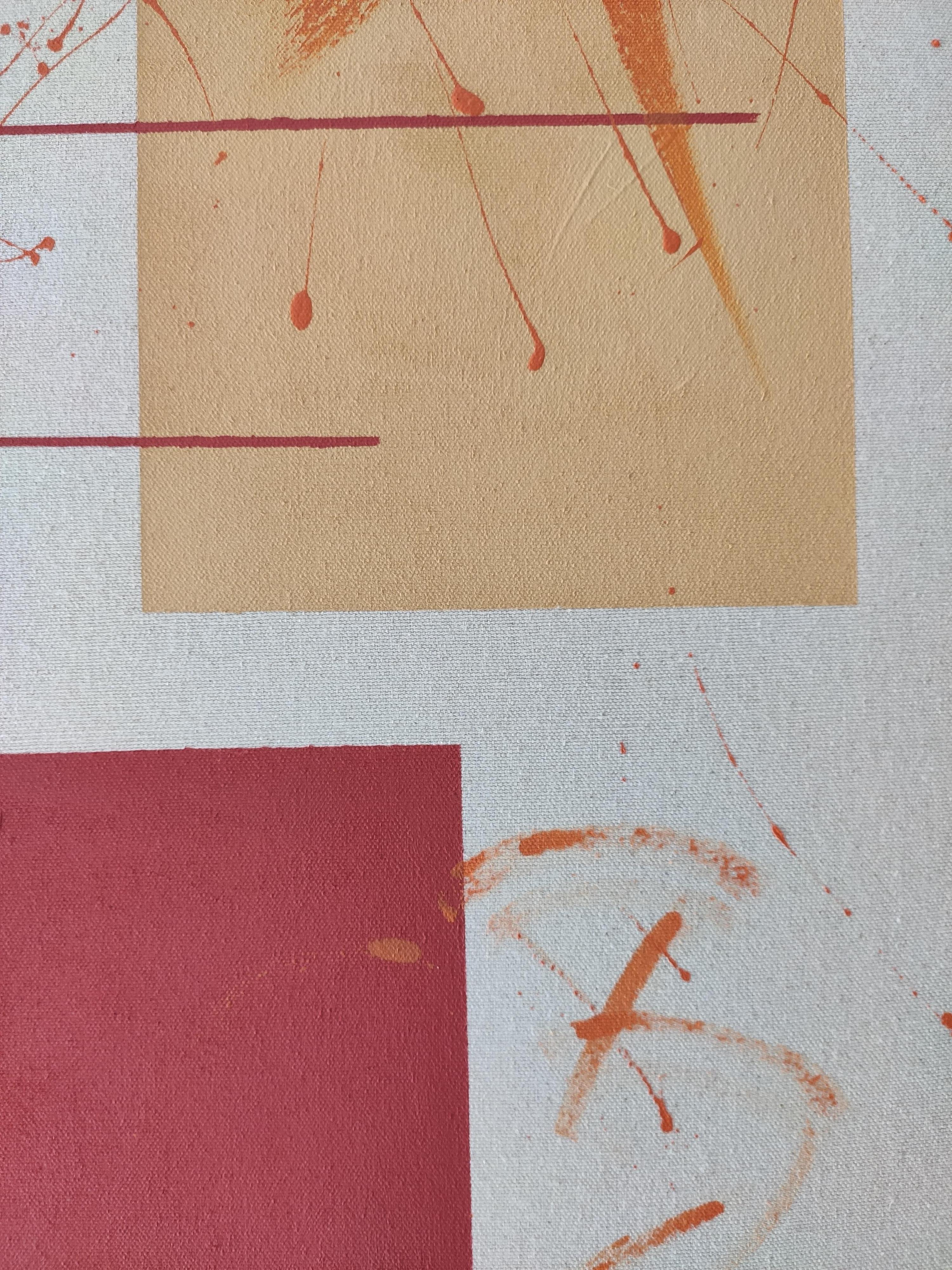 ABSTRACT Geometric Colors Opera d'arte dell'artista contemporanea Valery Hudtwalcker 2024 - Abstract Painting Beige di Valerie Hudtwalcker