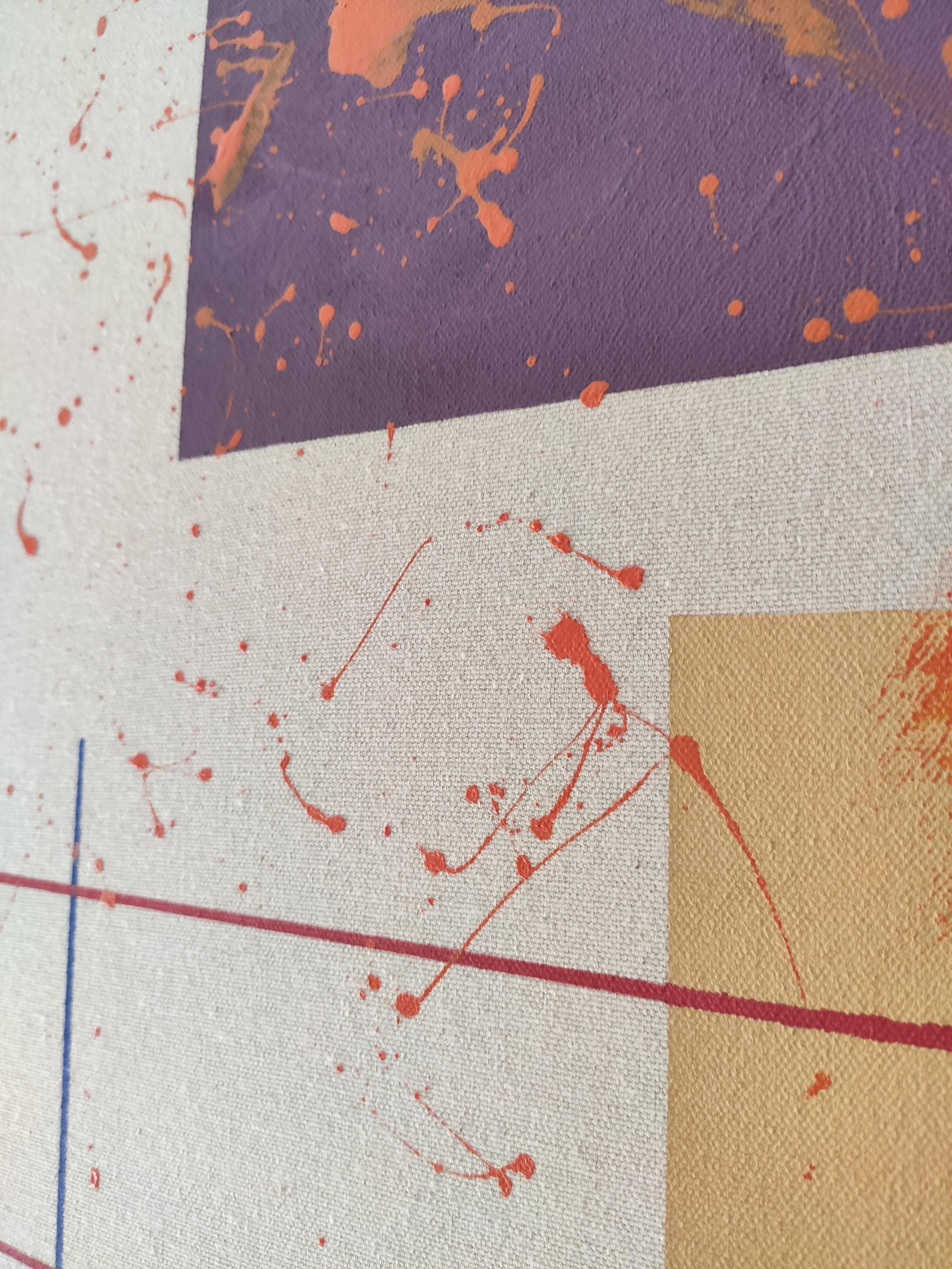 ABSTRACT Geometric Colors Opera d'arte dell'artista contemporanea Valery Hudtwalcker 2024 in vendita 1