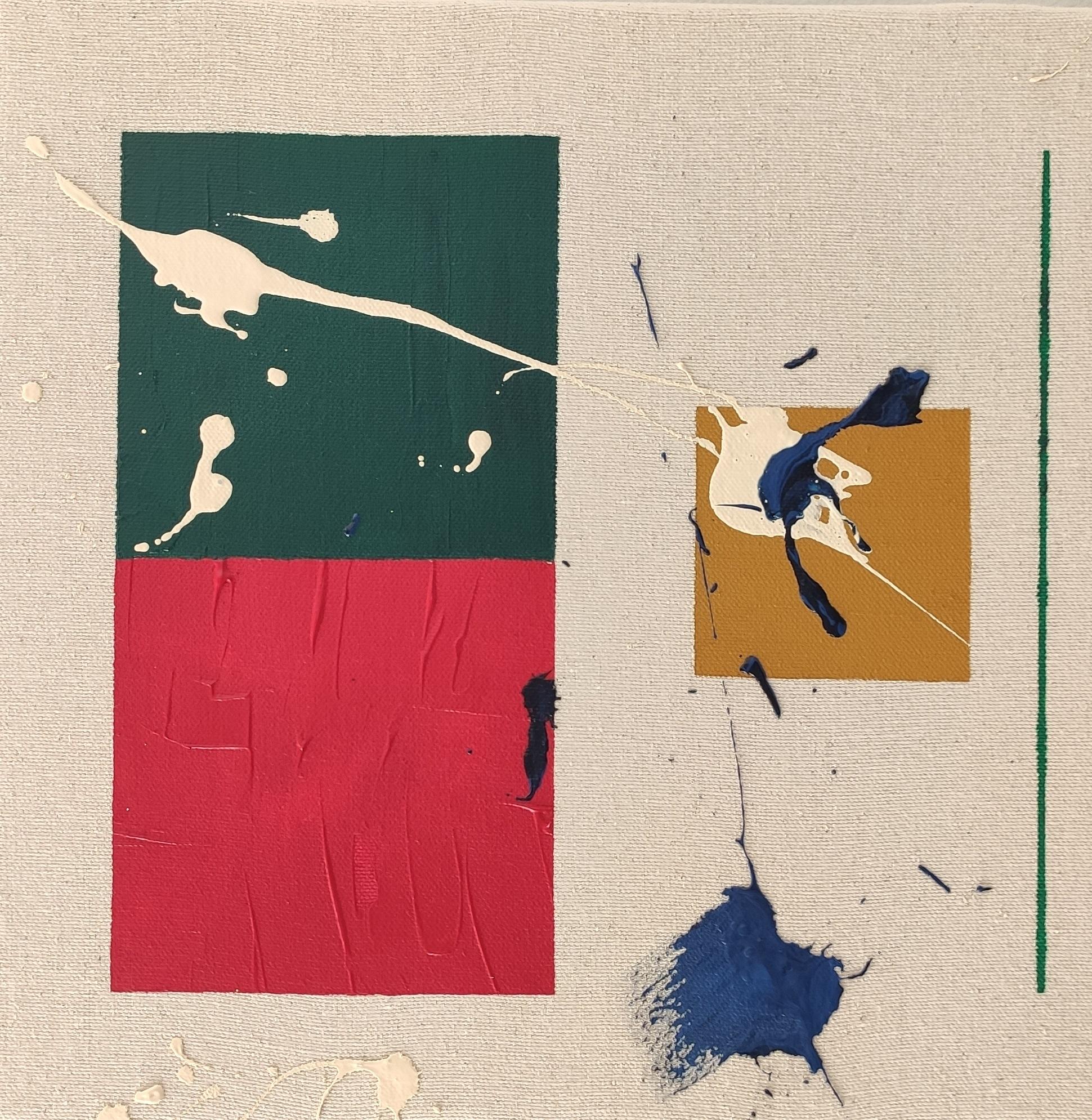 Abstract Painting di Valerie Hudtwalcker - ABSTRACT Opera d'arte dai colori geometrici Artista contemporanea Valery Hudtwalcker