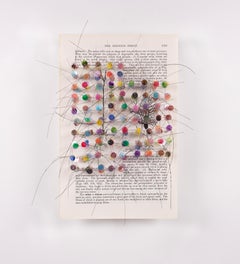 3D Work on found book pages: 'Nervous Tissue 1'