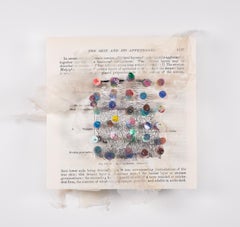 3D Work on found book pages: 'Skin'