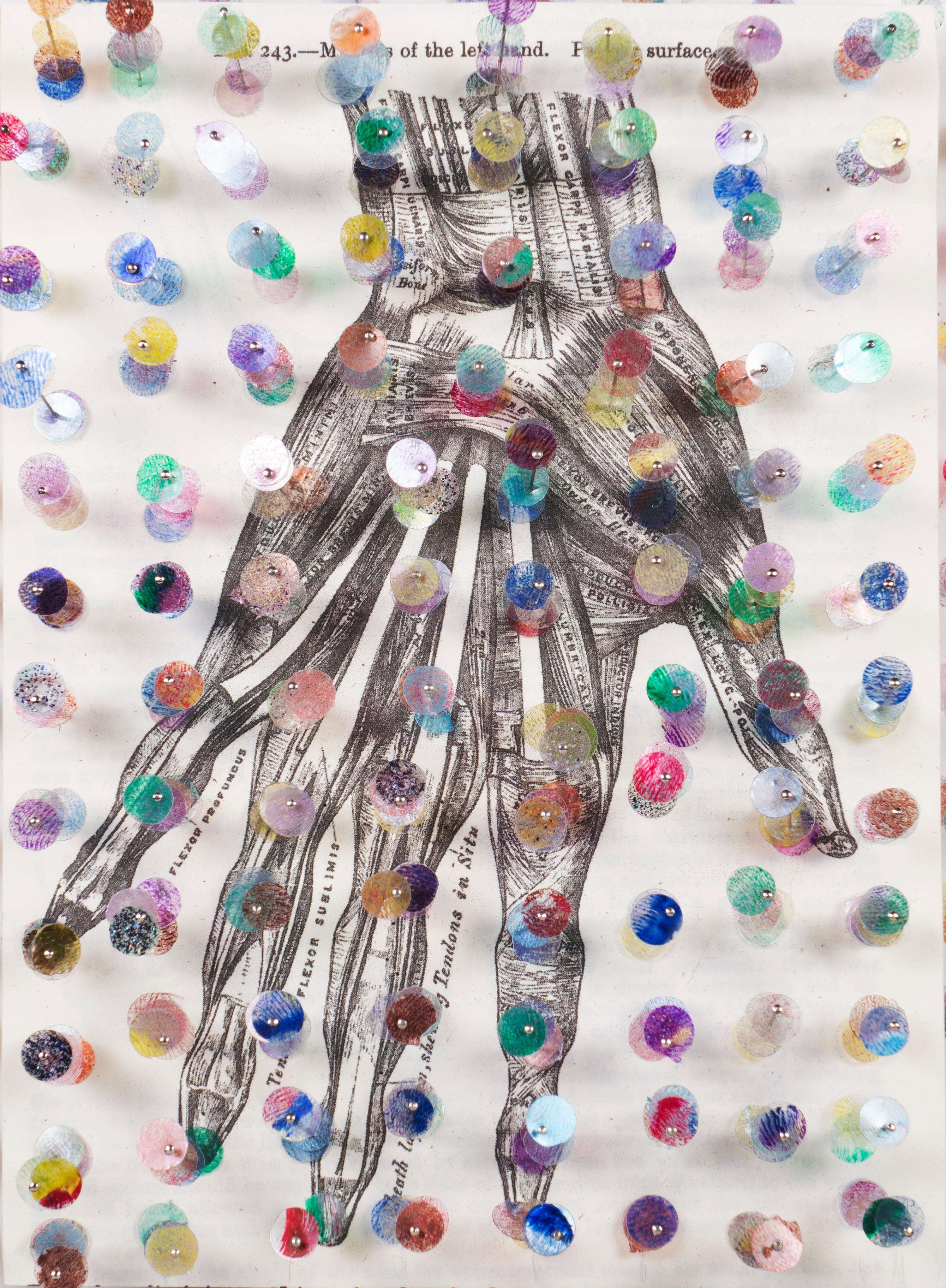 Figurative Painting di Valerie Huhn - Opera in 3D su carta: La mano